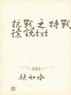 抗战之特战兵王徐锐txt封面