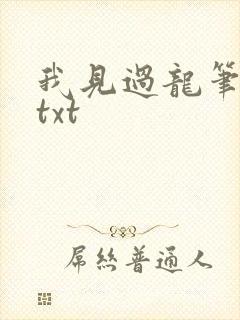 我见过龙笔趣阁txt