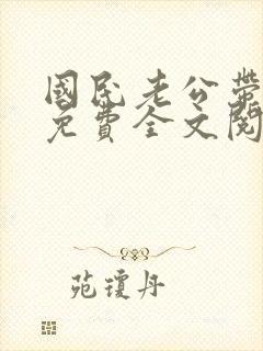 国民老公带回家免费全文阅读封面