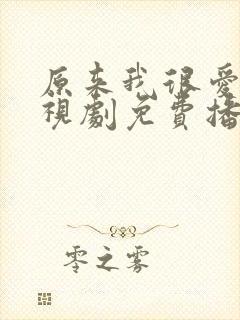 原来我很爱你电视剧免费播放