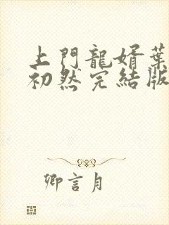 上门龙婿叶辰萧初然完结版免费