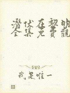潜伏在黎明之前全集免费观看
