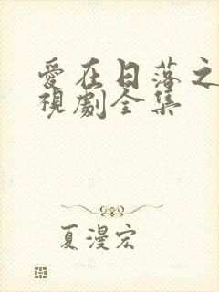 爱在日落之前电视剧全集