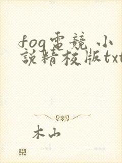 fog电竞 小说精校版txt