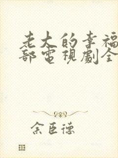 老大的幸福第二部电视剧全集免费