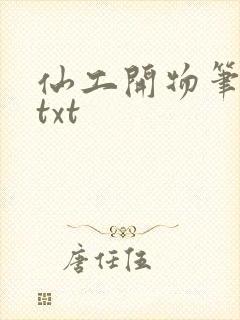 仙工开物笔趣阁txt
