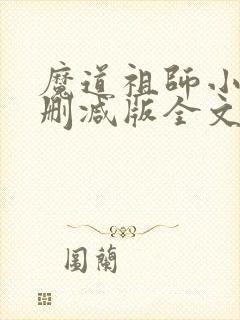 魔道祖师小说无删减版全文txt