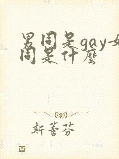 男同是gay女同是什么