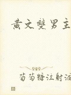 黄文双男主小说