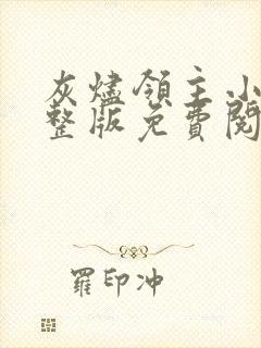 灰烬领主小说完整版免费阅读封面