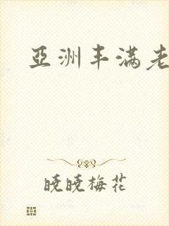 亚洲丰满老熟妇