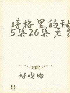 暗格里的秘密25集26集免费观看