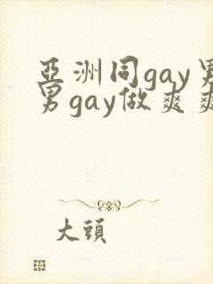 亚洲同gay男男gay做爽爽的视频封面