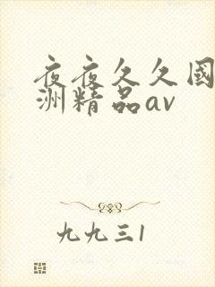 夜夜久久国产亚洲精品av