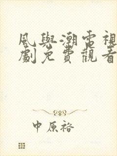 风与潮电视连续剧免费观看封面