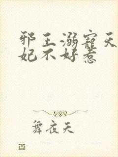 邪王溺宠天才毒妃不好惹封面