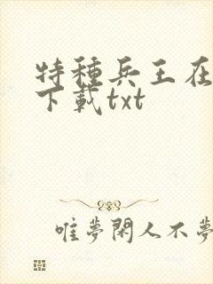 特种兵王在山村下载txt