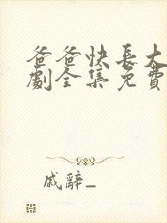 爸爸快长大电视剧全集免费播放封面