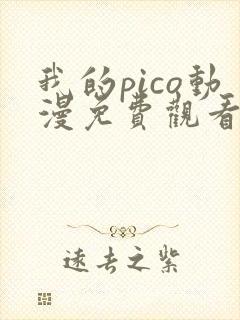 我的pico动漫免费观看完整版在线全集封面