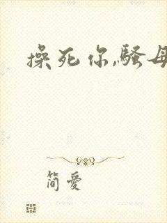 操死你,骚母狗