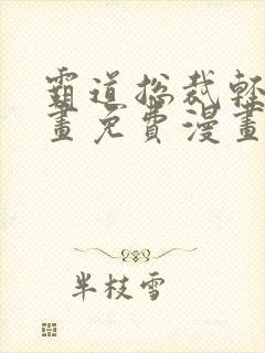 霸道总裁轻爱漫画免费漫画