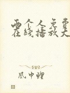 两个人免费观看在线播放大全电视剧