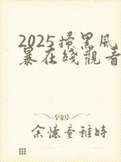 2025扫黑风暴在线观看完整版免费观看封面