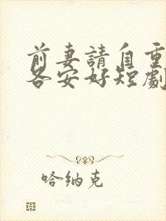 前妻请自重余生各安好短剧全集免费观看