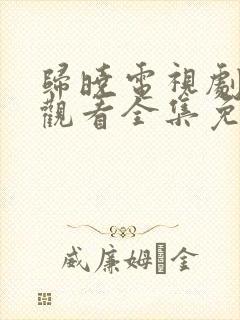 归晓电视剧在线观看全集免费高清封面