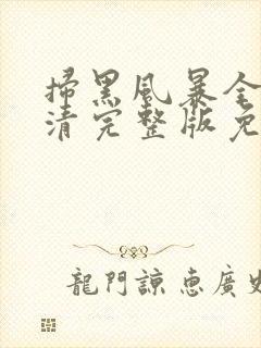 扫黑风暴全集高清完整版免费观看封面