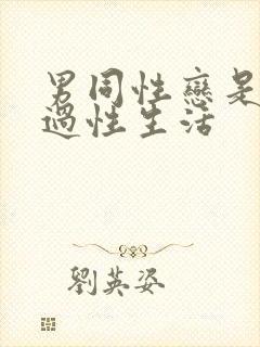 男同性恋是怎么过性生活封面