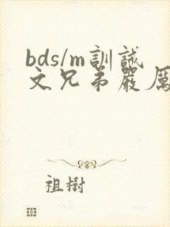 bds/m训诫文兄弟严厉笔趣阁