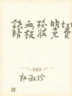 铁血残明txt精校版免费封面