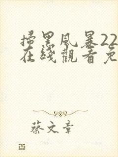 扫黑风暴22集在线观看免费完整版封面
