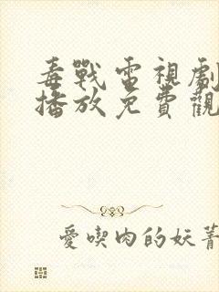 毒战电视剧在线播放免费观看封面