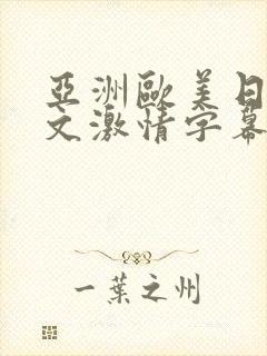 亚洲欧美日韩中文激情字幕