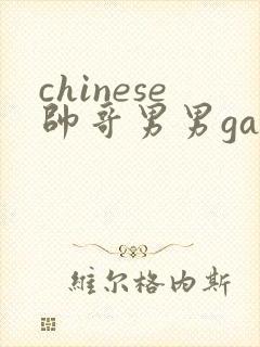 chinese帅哥男男gaygay网站