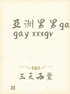亚洲男男gay gay xxxgv