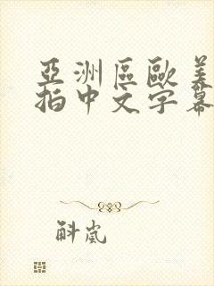 亚洲区欧美区偷拍中文字幕