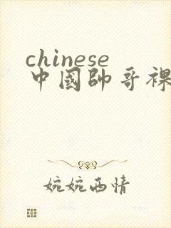chinese中国帅哥裸体gay