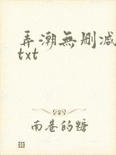 弄潮无删减精校txt