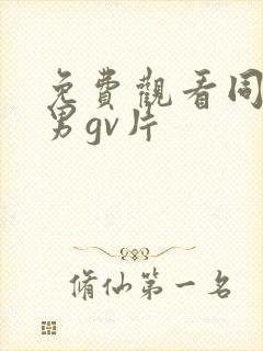 免费观看同性男男gv片