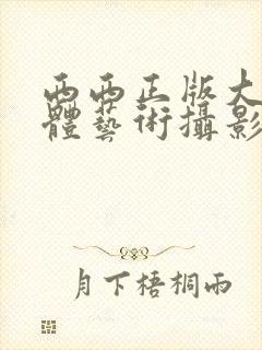 西西正版大胆人体艺术摄影