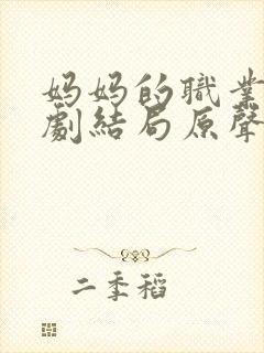 妈妈的职业1韩剧结局原声在线观看封面
