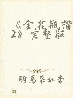 《金花瓶楷梅花2》完整版封面