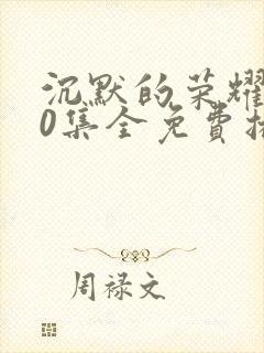 沉默的荣耀全40集全免费播放