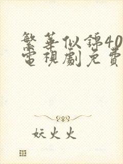 繁华似锦40集电视剧免费看全集