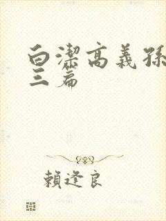 白洁高义孙倩陈三篇