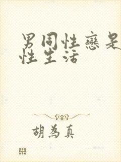 男同性恋是怎么性生活封面