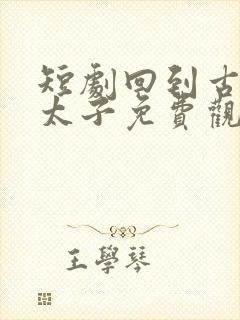 短剧回到古代当太子免费观看